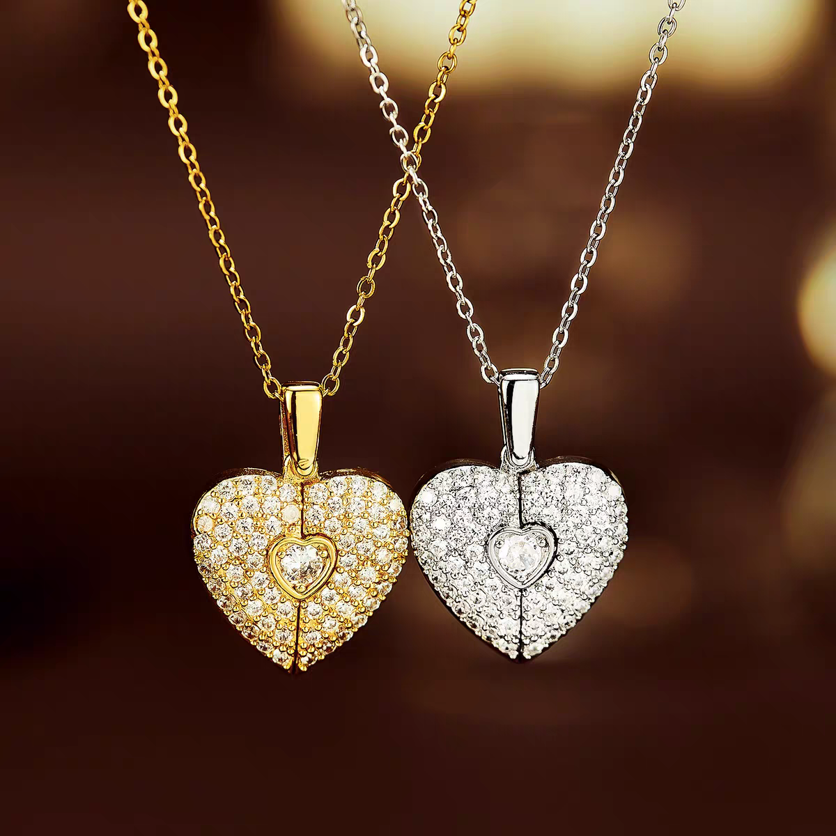 Pearl Heart Pendant 18k Gold Plated Necklace-414